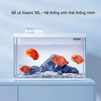 Bể cá Xiaomi 30L màu trắng S600 (cho ăn từ xa, hệ thống lọc chuyên nghiệp, đèn UV điệt khuẩn)
