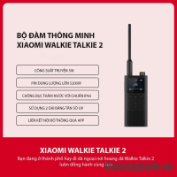 Bộ đàm thông minh Xiaomi Walkie Talkie 2 (XMDJJ02), sử dụng băng tần kép UV cho chất lượng cuộc gọi tốt hơn, phạm vi xa hơn
