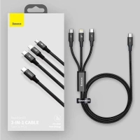 Cáp sạc 3 đầu Baseus Rapid Series 3-in-1 PD 20W CAMLT-SC01