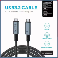 Cáp USB 3.2 Gen 2 Type C tốc độ 10Gbps, video 8k, sạc nhanh PD 100W, dài 1 mét