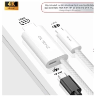 Cáp USB C sang HDTV (model HC-66B) 4K 60Hz 60W dùng cho iPhone 15 Series, iPhone 16 Series