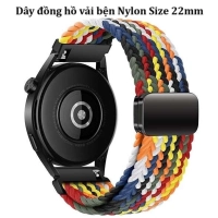 Dây đồng hồ vải bện Nylon size 22mm