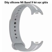 Dây đồng hồ Xiaomi Band 9/ Mi Band 8/ Mi Band 10 (silicone, kẻ sọc giữa)