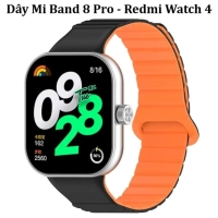 Dây đồng hồ Xiaomi Mi Band 8 Pro/ Mi Band 9 Pro/ Redmi Watch 4 chất liệu cao su non khóa hít từ tính giấy chìm trong