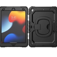 Ốp lưng chống sốc iPad 10.2 2019/ iPad 10.2 2020/ iPad 10.2 2021 (3 lớp bảo vệ siêu bền, tay cầm xoay 360 độ)