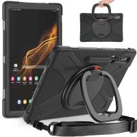 Ốp lưng chống sốc Samsung Tab S11 Ultra (3 lớp bảo vệ siêu bền, tay cầm xoay 360 độ)