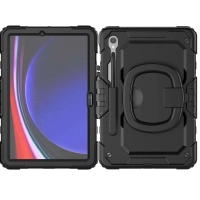 Ốp lưng chống sốc Samsung Tab S9/ Tab S9 FE (3 lớp bảo vệ siêu bền, tay cầm xoay 360 độ)
