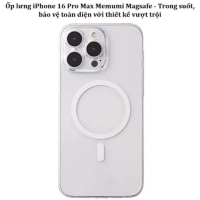 Ốp lưng iPhone 16 Pro/ iPhone 16 Pro Max/ iPhone 16 Plus Memumi Magsafe nhựa cứng trong suốt bảo vệ camera