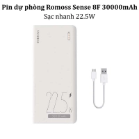 Pin dự phòng Romoss Sense 8F 30000mAh sạc nhanh 22.5W