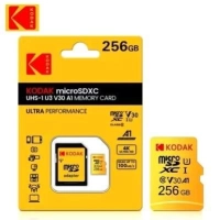 Thẻ nhớ Kodak microSDXC UHS-I U3 V30 A1 256GB kèm áo thẻ micro SD