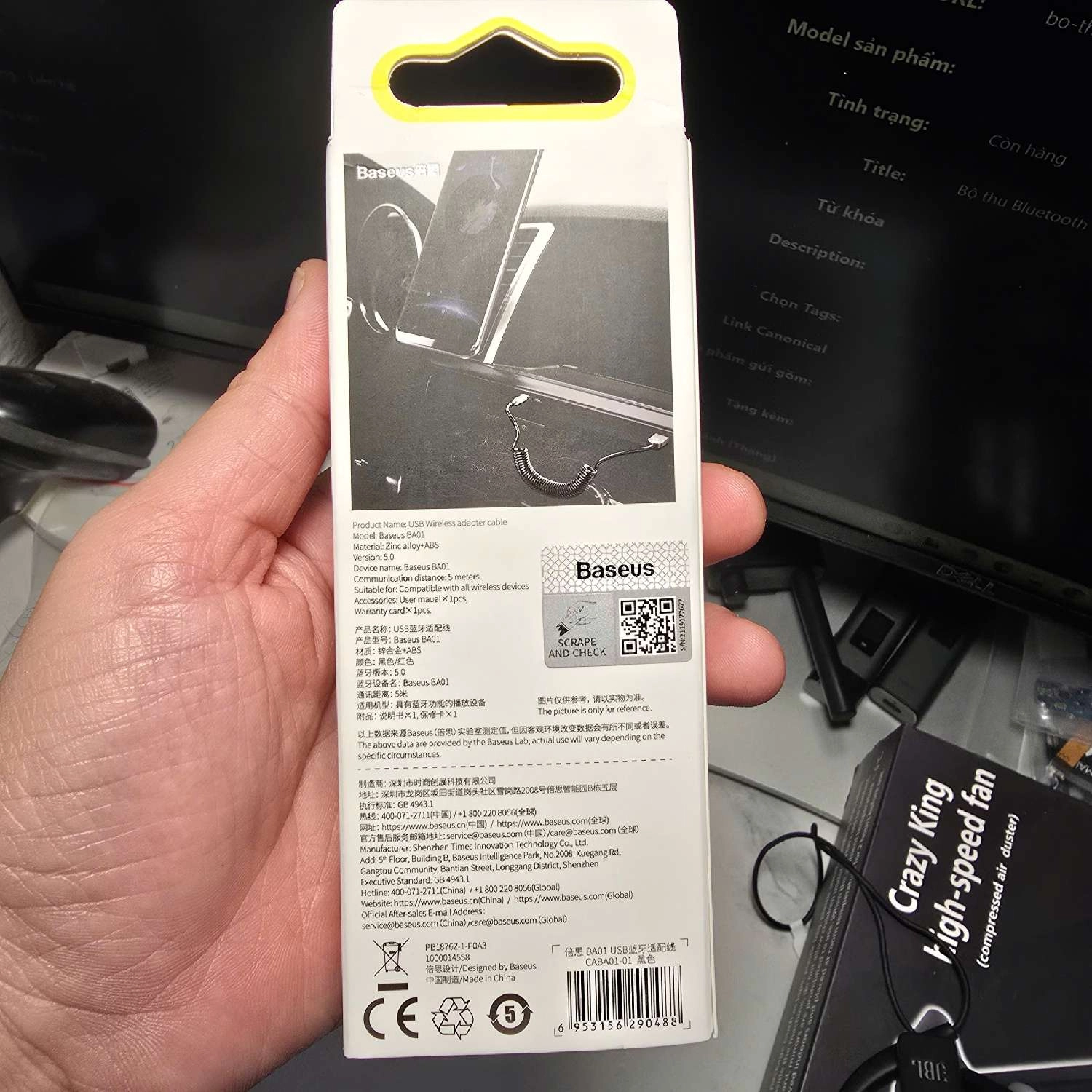 Bộ thu Bluetooth ô tô Baseus BA01