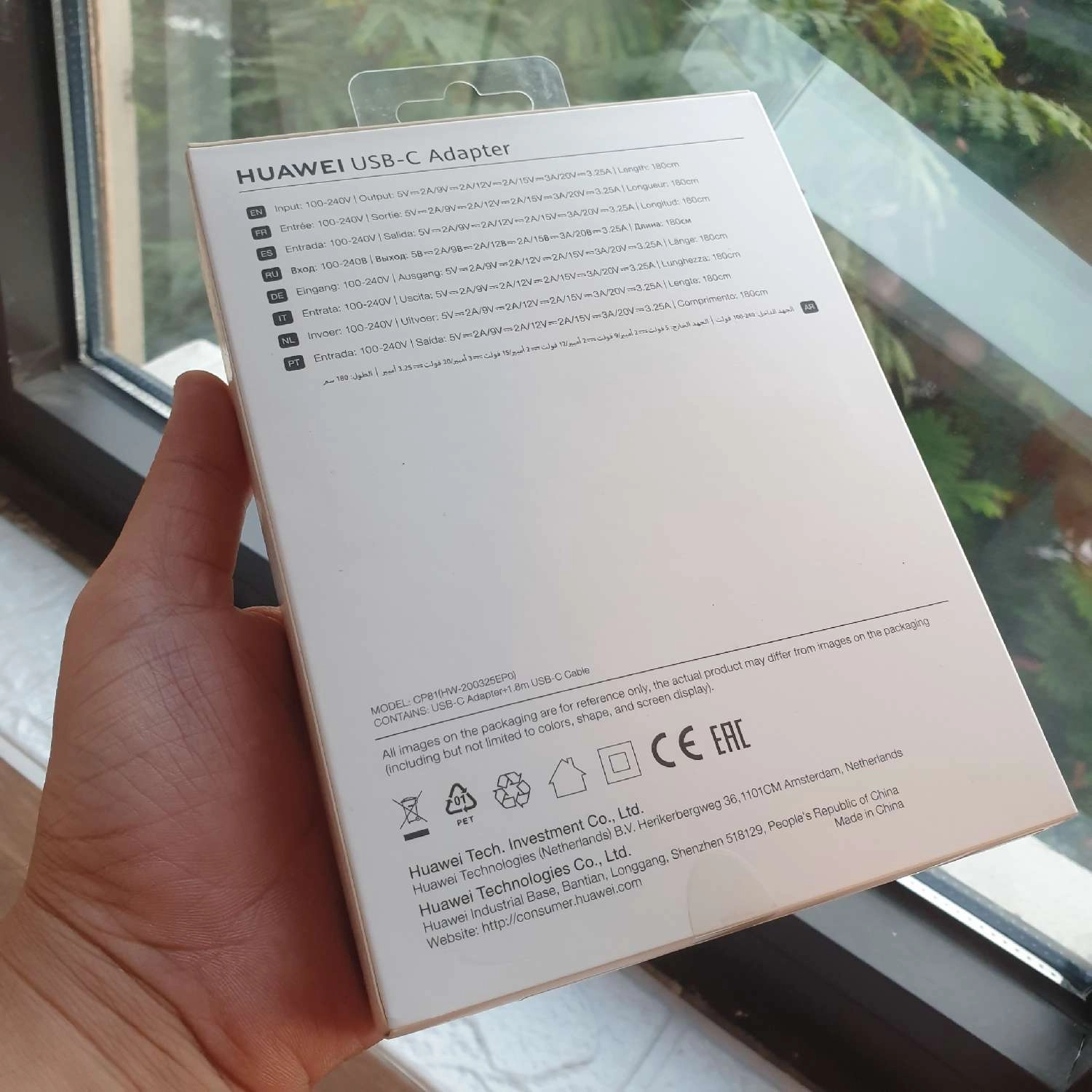 Bộ củ   cáp sạc Huawei USB-C Adapter 65W bản EU CP81(HW-200325EP0) Chính Hãng