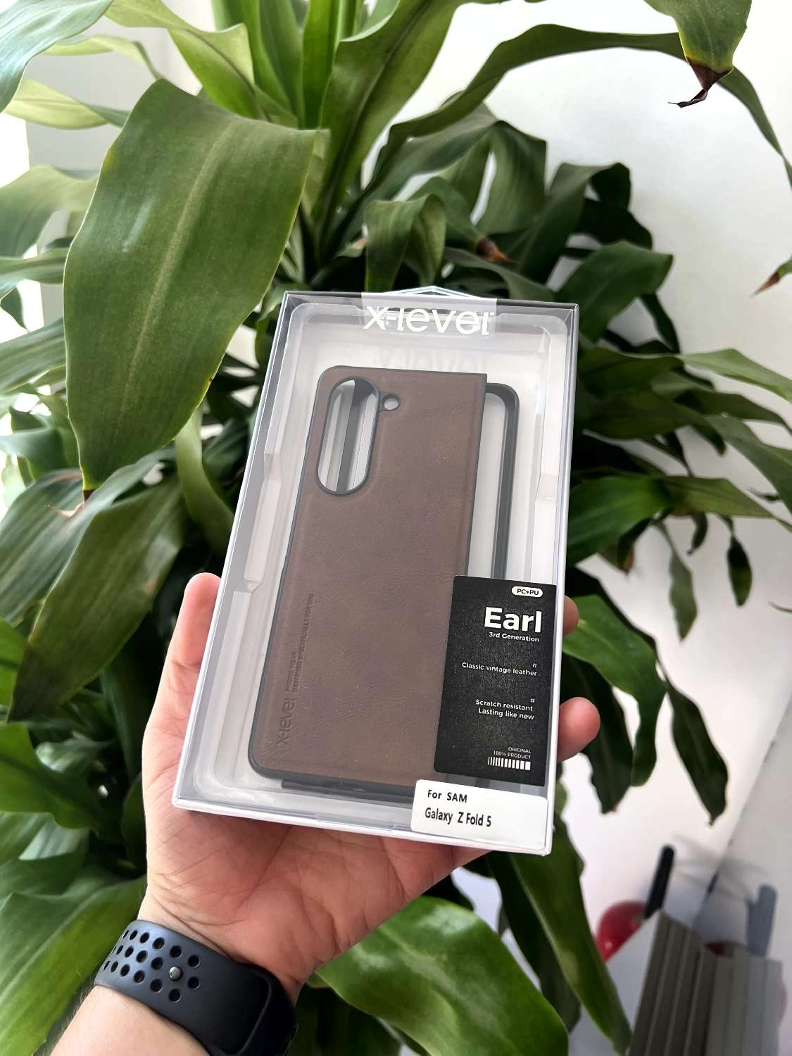 Ốp lưng da Samsung Galaxy Z Fold 5 Earl X Level