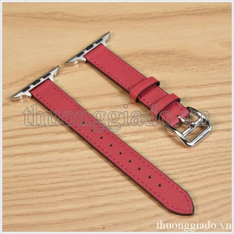 Dây đồng hồ Apple Watch 38mm/ 40mm/ 41mm/ 42mm/ 44mm/ 45mm (chất liệu da, phong cách dây mảnh) series 1 đến series 7