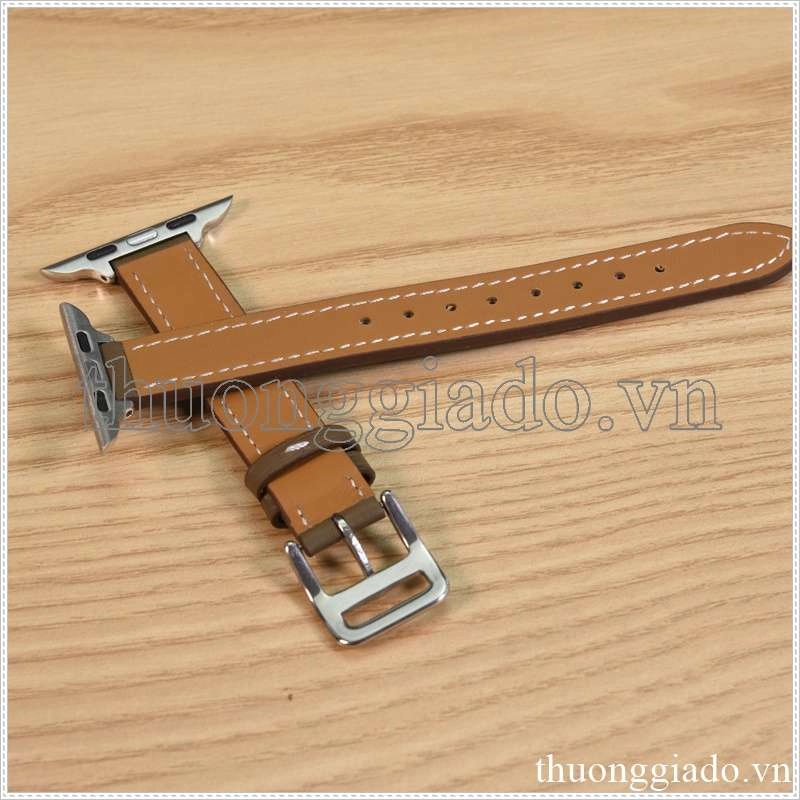 Dây đồng hồ Apple Watch 38mm/ 40mm/ 41mm/ 42mm/ 44mm/ 45mm (chất liệu da, phong cách dây mảnh) series 1 đến series 7