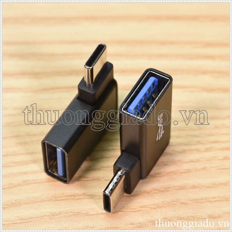 Đầu chuyển đổi Type C sang USB 3.0 (góc gập vuông 90 độ) Đầu chuyển đổi Type C sang USB 3.0 (góc gập vuông 90 độ)
