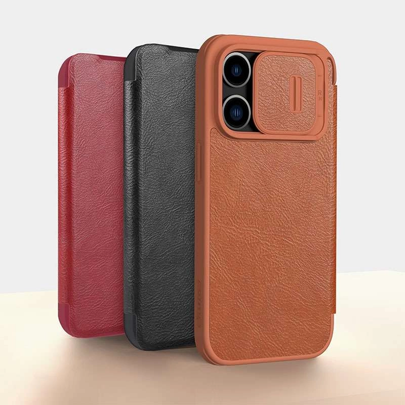 Bao da iPhone 15 Pro Max hieu Nillkin Qin Pro Leather Case