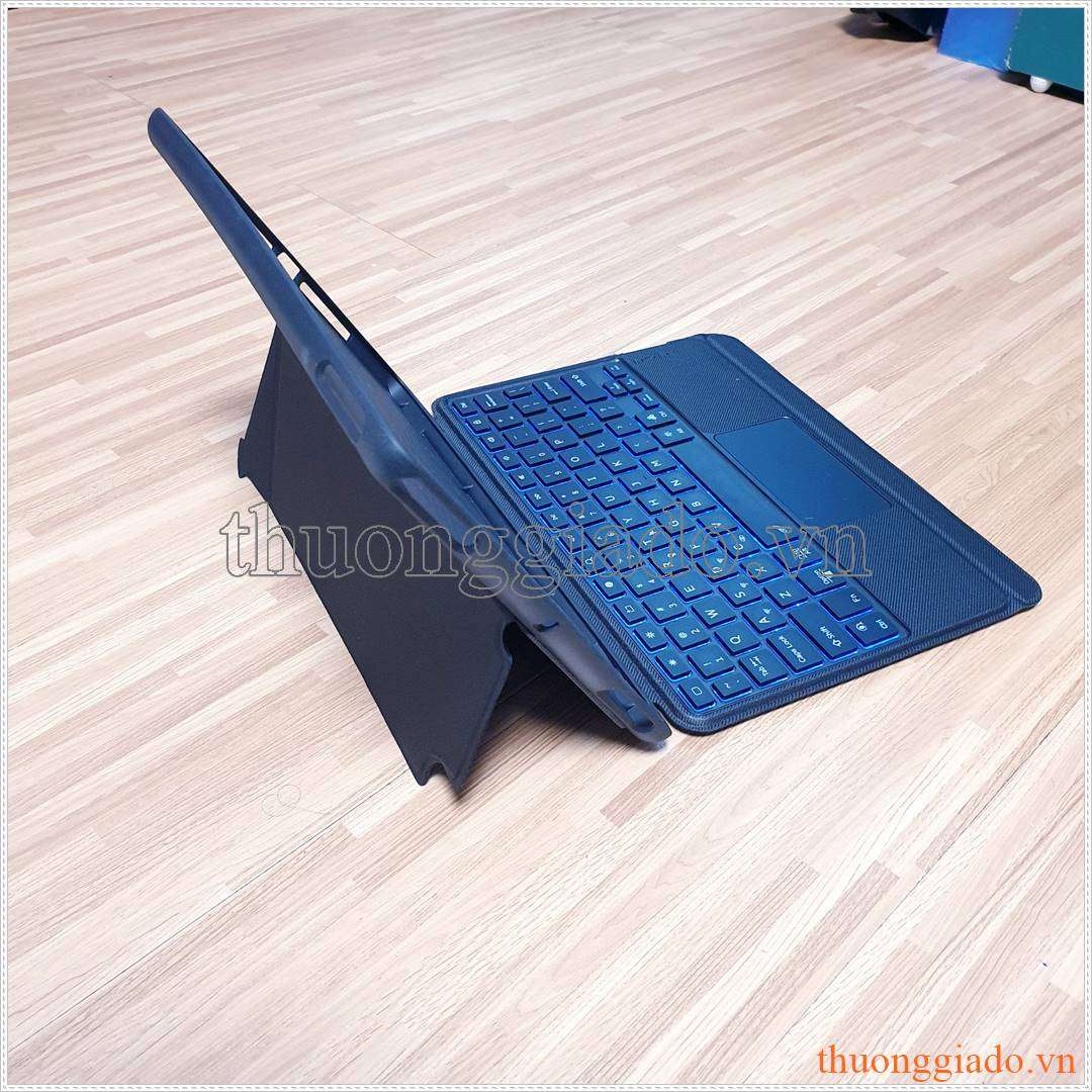 Bao da kèm bàn phím iPad Air 3 2019, iPad 10.5 2019, iPad Pro 10.5 2017 có touchpad, có đèn nền phím bấm, có ngăn để bút, hỗ trợ kết nối 3 thiết bị cùng lúc (mẫu 2023)