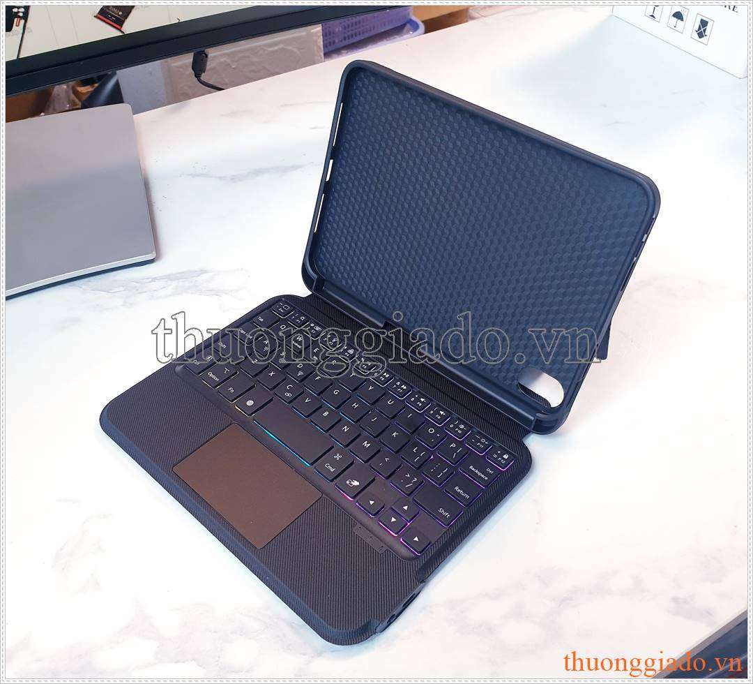 Bao da kèm bàn phím iPad Mini 6 có touchpad, có đèn nền phím, có ngăn để bút (mẫu 2023)