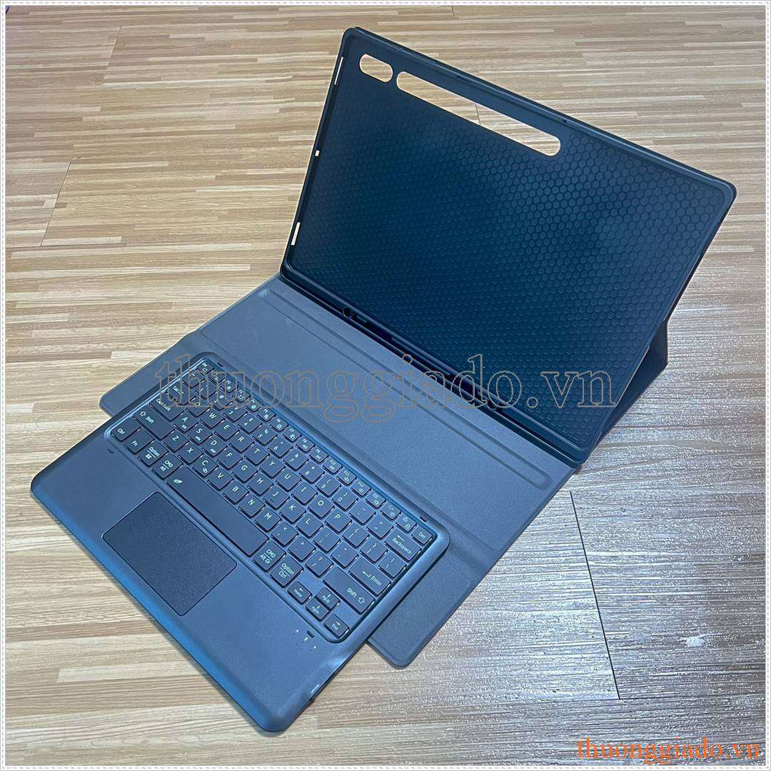 Bao da kèm bàn phím Samsung Galaxy Tab S8 Ultra có touchpad, có đèn nền phím bấm, có ngăn để bút