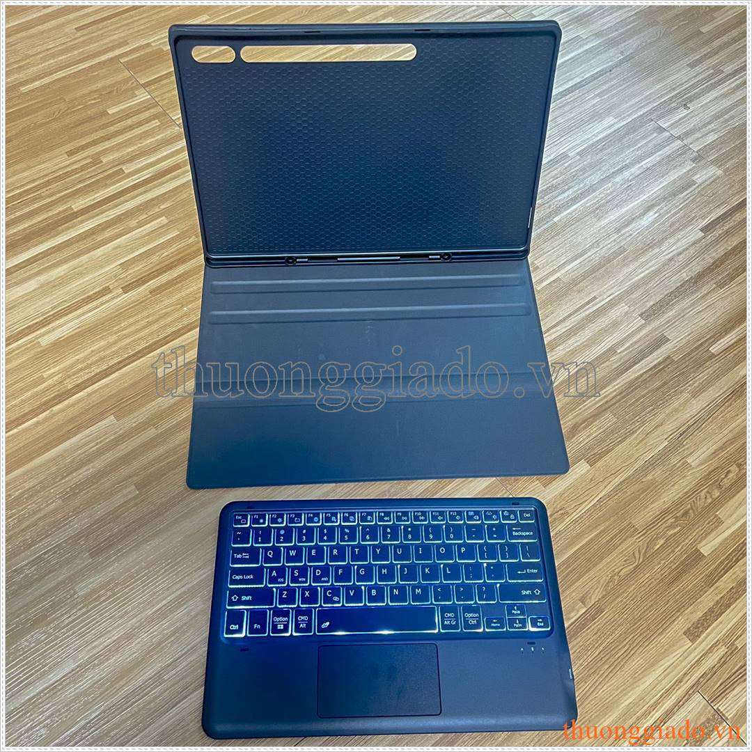 Bao da kèm bàn phím Samsung Galaxy Tab S8 Ultra có touchpad, có đèn nền phím bấm, có ngăn để bút
