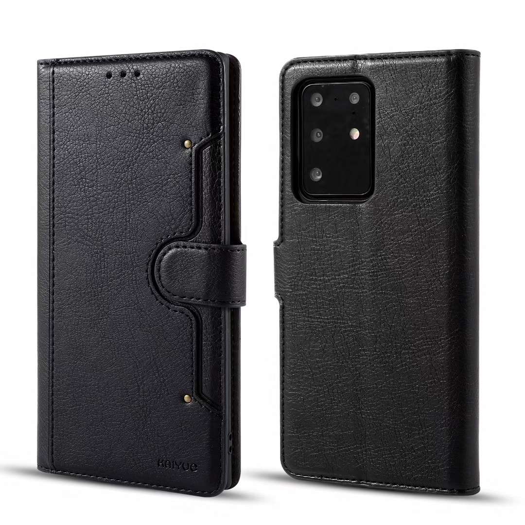 Bao da Samsung Galaxy S21/ Galaxy S21 / Galaxy S21 ultra (bao da cầm tay chất liệu da bò, hiệu Kaiyue