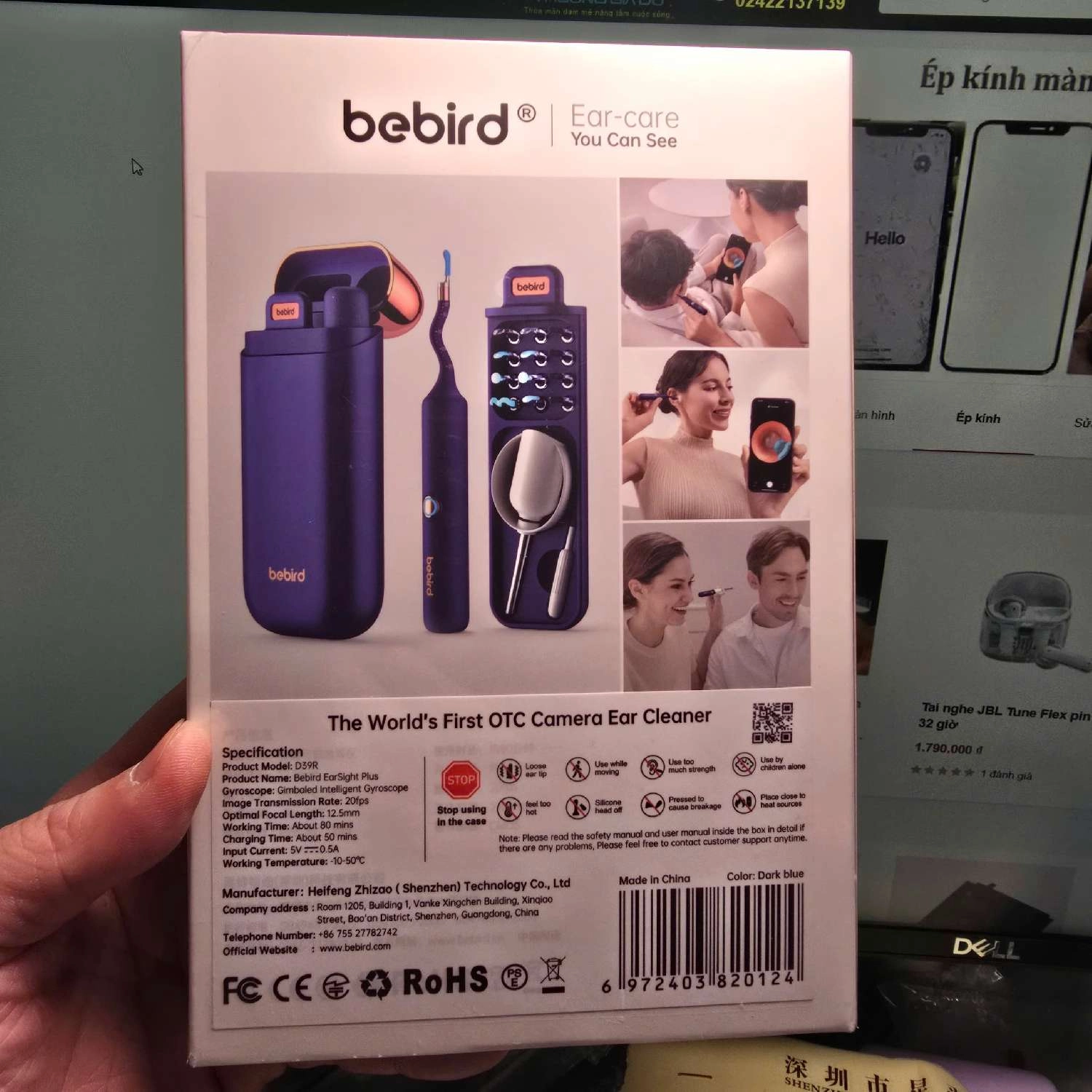 Bebird D39R-Camera nội soi tai mũi họng, hỗ trợ gắp lấy ráy tai hiệu quả