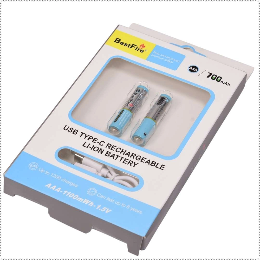Bộ 2 viên / 4 viên pin sạc AAA 1.5V BestFire 1100mWh 700mAh cổng sạc type-c