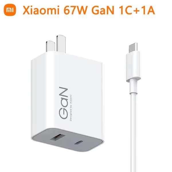 Bộ sạc nhanh Xiaomi GaN 67W 1A1C MDY-14-EU (kèm cáp type-c to type-c)