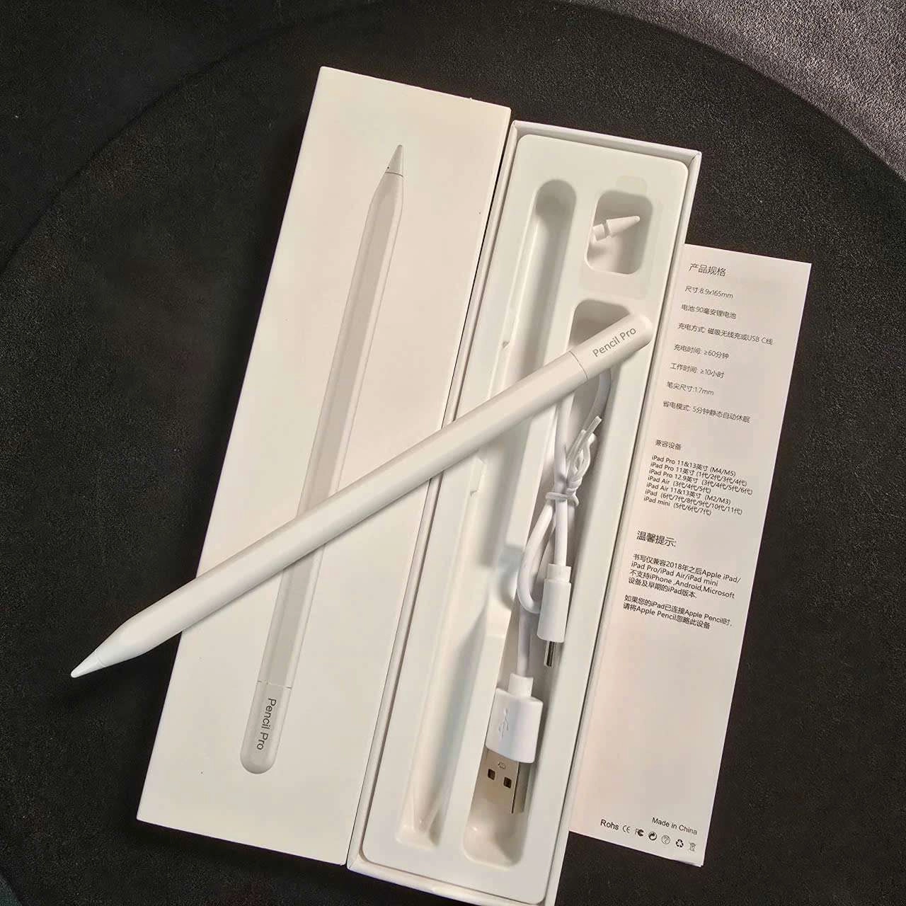 Bút Pencil Pro cho iPad Pro 11/ 13(M4/M5), iPad Pro 11 (1st/2nd/3rd/4th), iPad Pro 12.9 (3rd,4th,5th,6th) , iPad Air (3rd/4th/5th) , iPad (6th/7th/8th/9th/10th11th,A16), iPad Mini (5th/6th/7th)