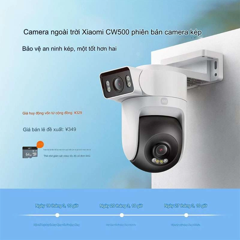 Camera ngoài trời Xiaomi CW500 phiên bản Camera kép