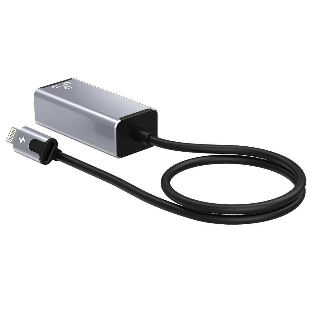 Cáp chuyển đổi mạng LAN Lightning sang RJ45 10/100Mbps, hỗ trợ sạc PD 20W cho iPhone/iPad