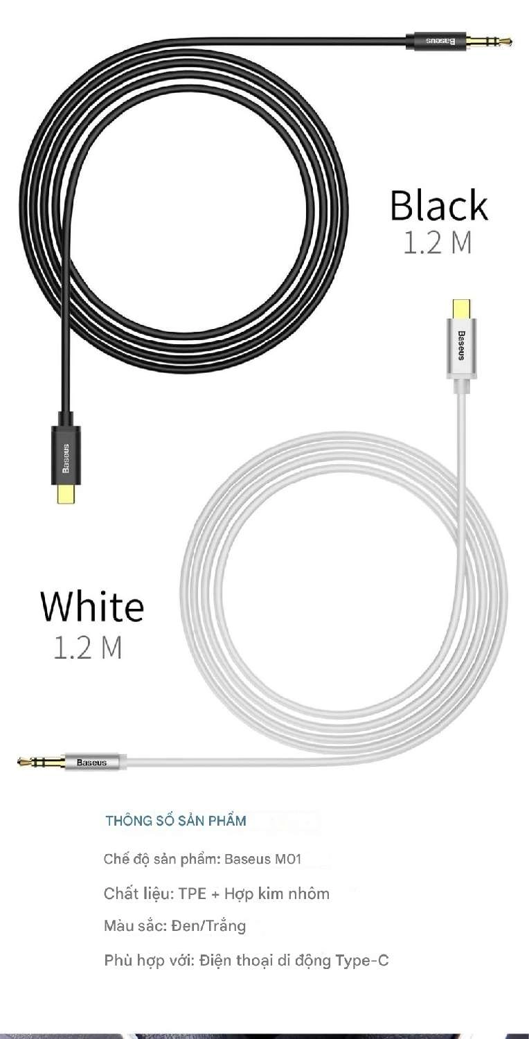 Cáp chuyển đổi Type-C sang jack 3.5mm