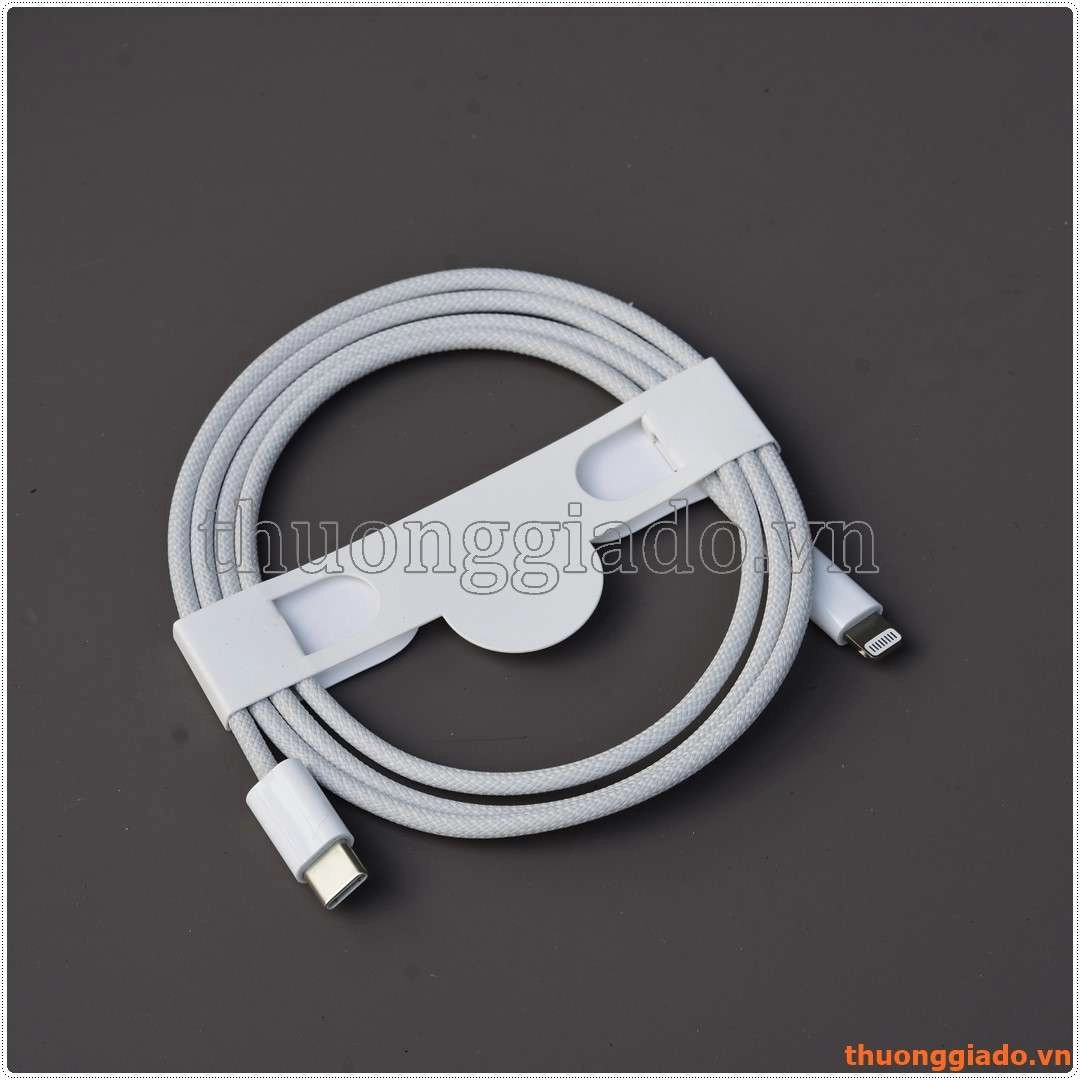 Cáp sạc Lightning Type-C 30W vỏ bọc vải dù