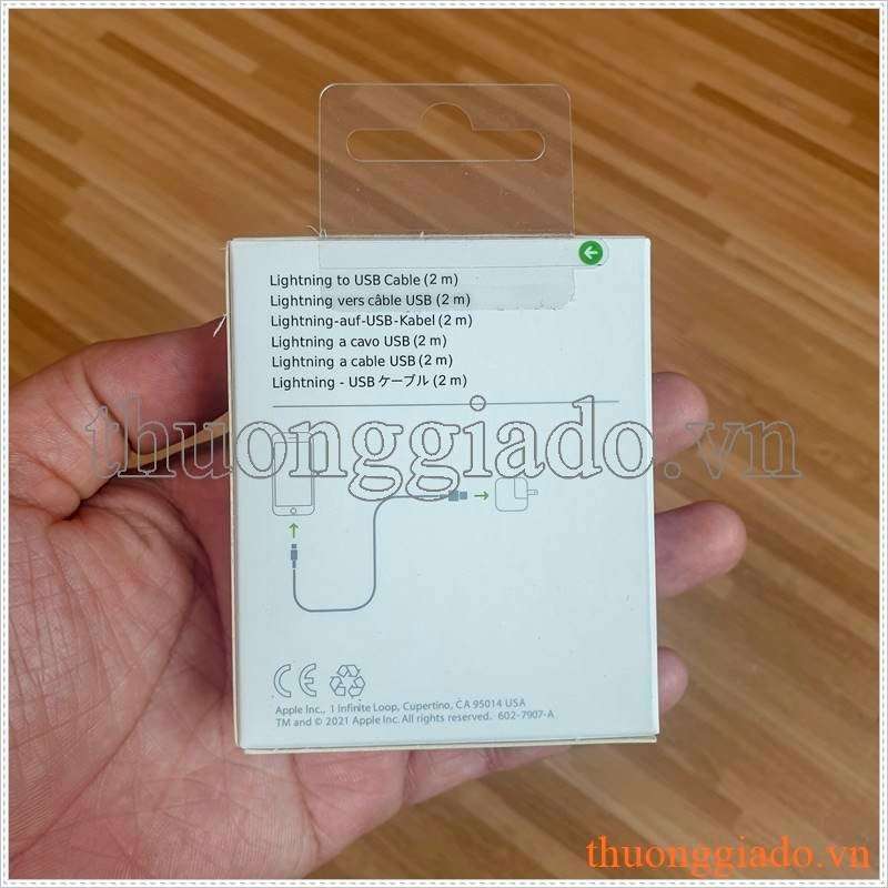 Cáp sạc lightning to usb dài 2 mét Chính Hãng
