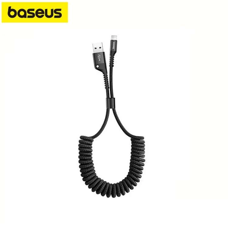 Cáp sạc lò xo đàn hồi USB sang Lightning Baseus
