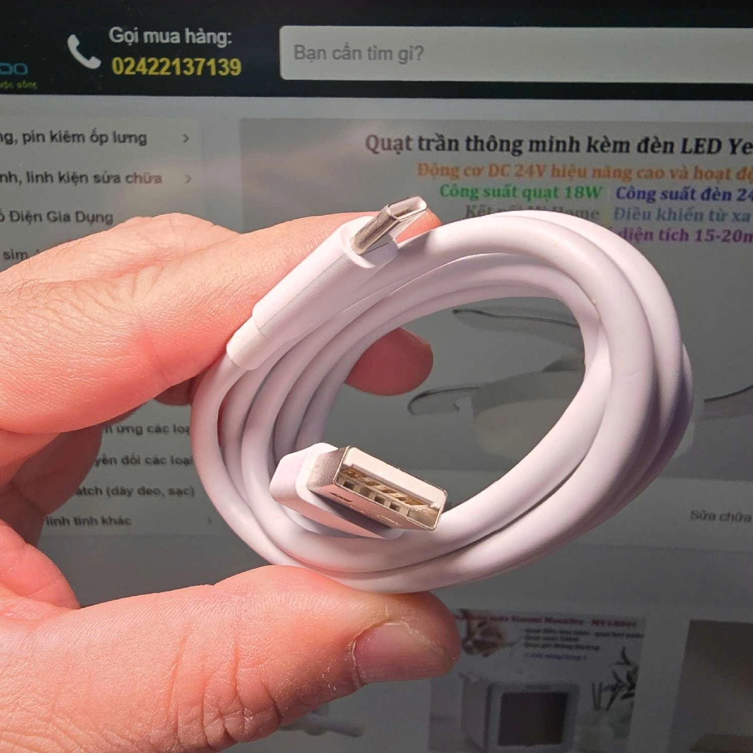 Cáp sạc nhanh Vivo 8A