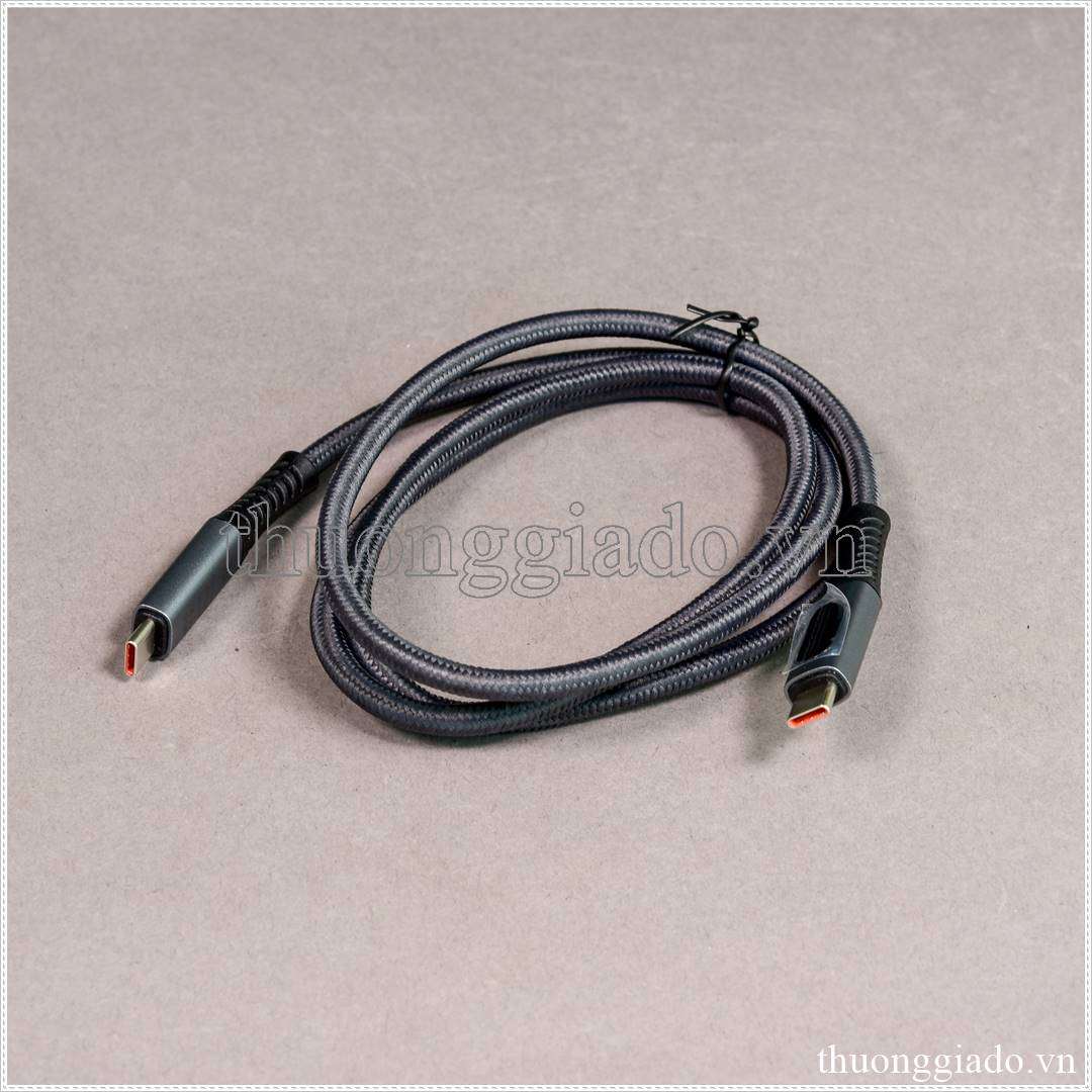 Cáp sạc usb4 type c, có màn hình, tốc độ 40Gbps, sạc nhanh PD 240W, video 8K 60Hz
