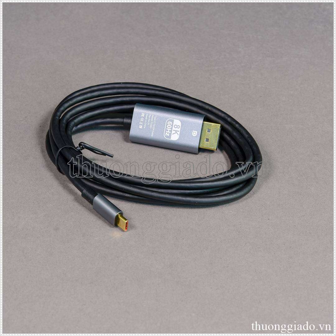 Cáp Type C to Displayport 8K 60Hz, 4K 120Hz, dài 1.5 mét