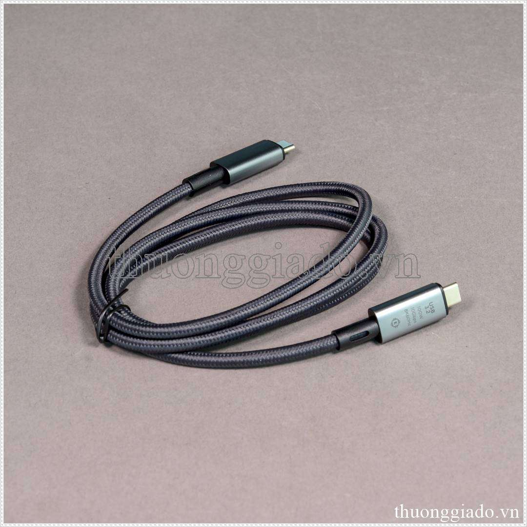 Cáp USB 3.2 Gen 2 Type C tốc độ 10Gbps video 8k, sạc nhanh PD 100W, dài 1 mét