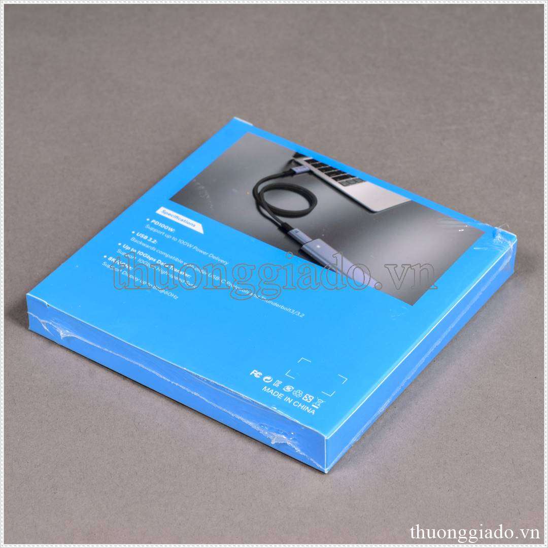 Cáp USB 3.2 Gen 2 Type C tốc độ 10Gbps video 8k, sạc nhanh PD 100W, dài 1 mét