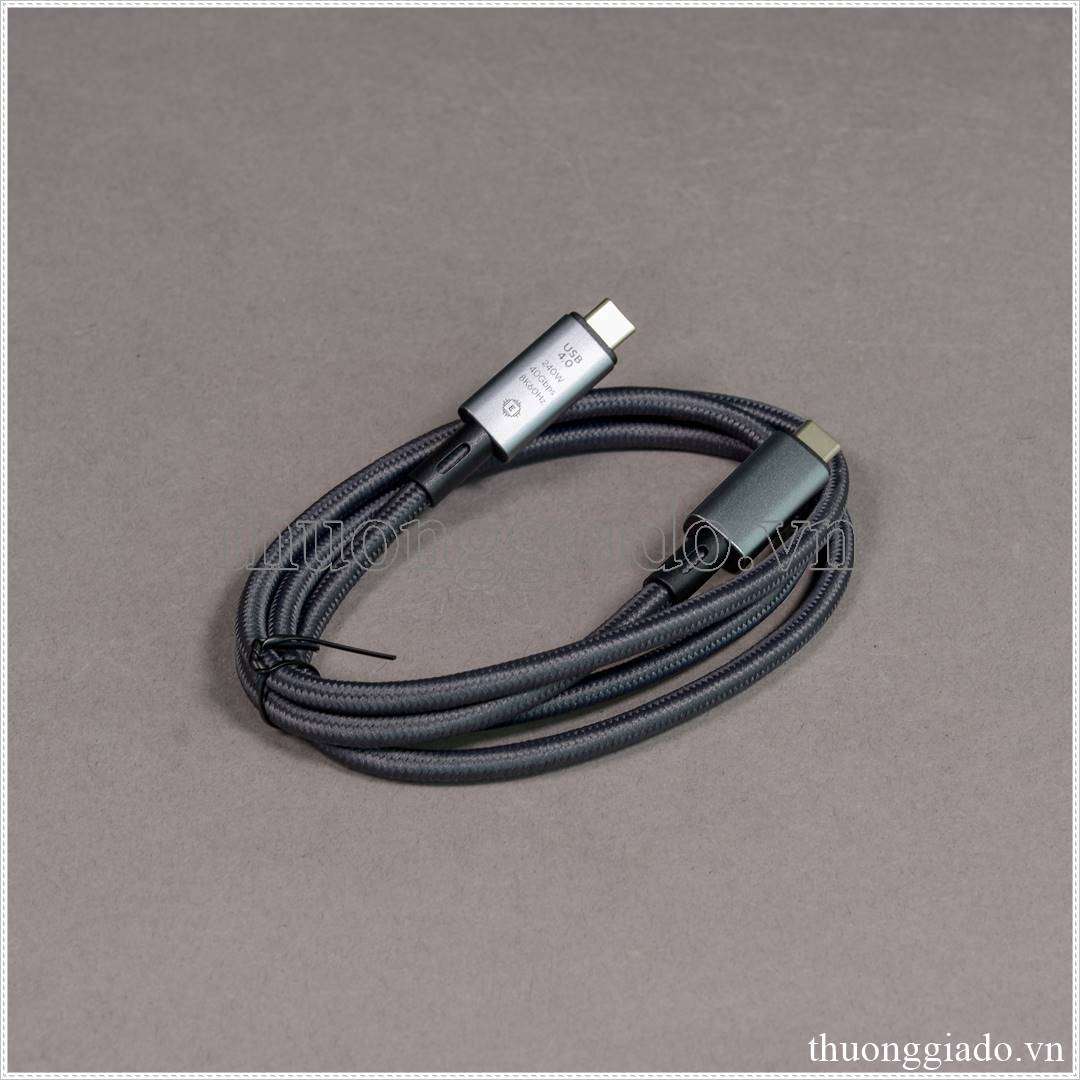 Cáp usb4 type c, tốc độ 40Gbps, sạc nhanh PD 240W, video 8K 60Hz
