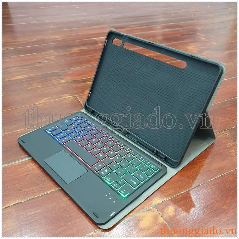 Bao da bàn phím Samsung Galaxy Tab S7 T870 T875 có touchpad và đèn nền phím bấm backlit