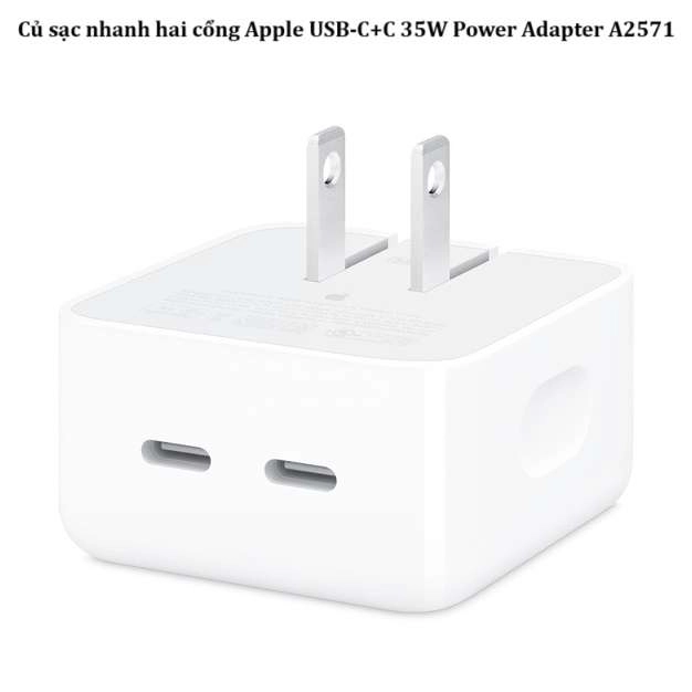Củ sạc nhanh hai cổng Apple USB-C C 35W Power Adapter A2571