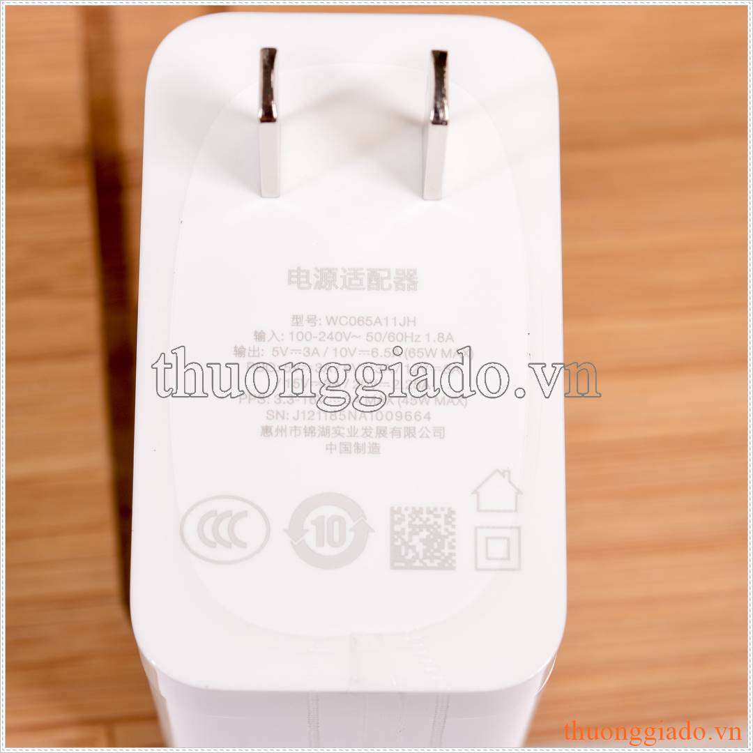 Củ sạc nhanh OnePlus Warp Charge 65W (WC065A11JH) cho OnePlus 8T, OnePlus 9, OnePlus 9R, OnePlus 9 Pro, OnePlus 9RT, OnePlus Nord CE 2, OnePlus 10T Pro, OnePlus 10RT