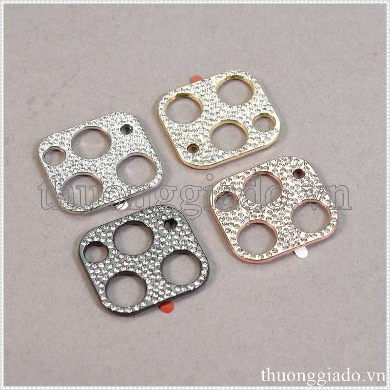 Dán kính camera sau, ốp hợp kim đính đá bảo vệ kính camera iPhone 11/ iPhone 11 Pro/ iPhone 11 Pro Max