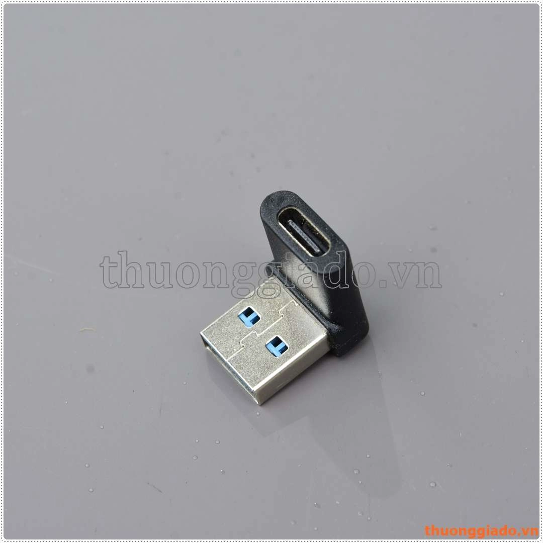 Đầu chuyển đổi cổng đực USB-A sang cổng cái Type-C (gập vuông 90 độ)