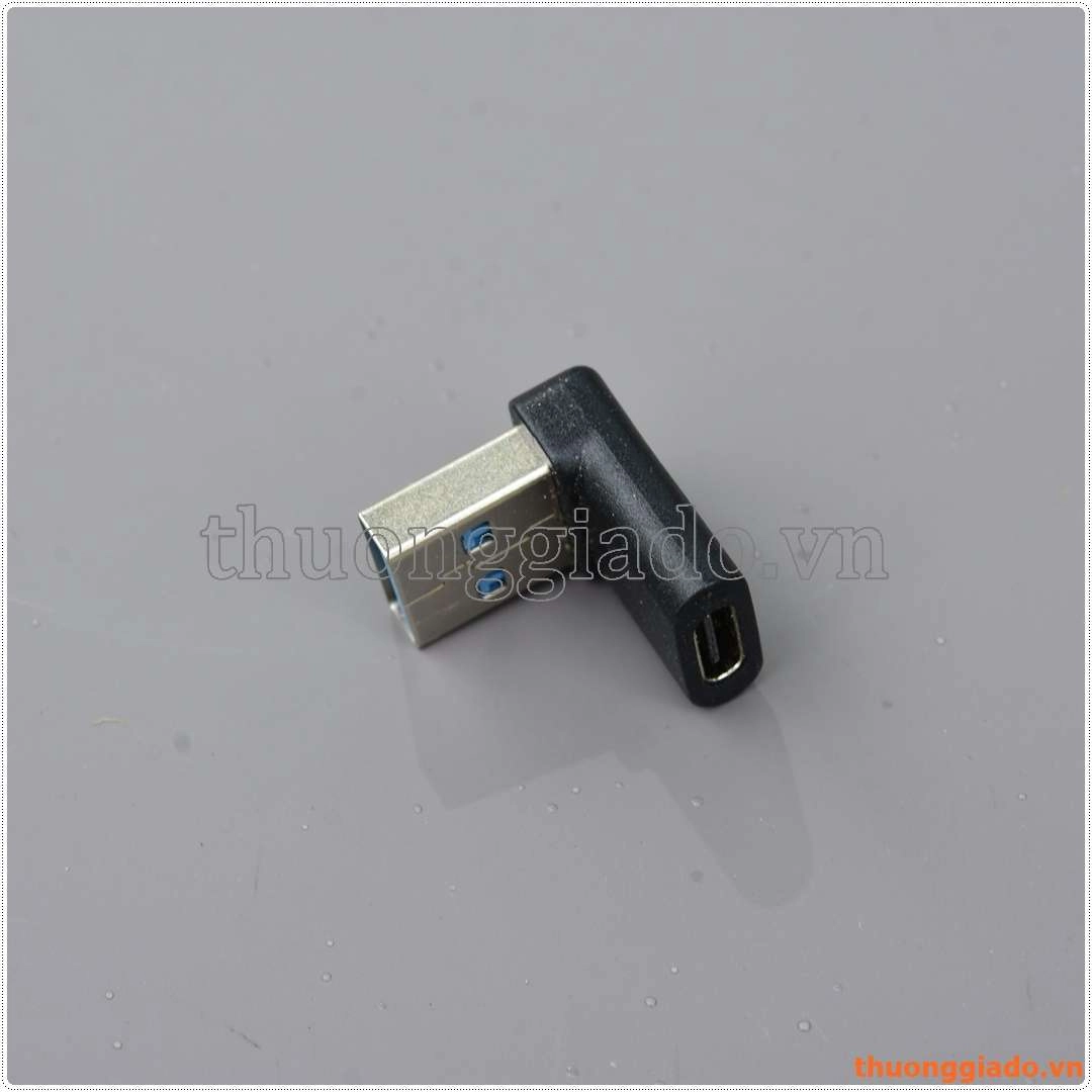 Đầu chuyển đổi cổng đực USB-A sang cổng cái Type-C (gập vuông 90 độ)