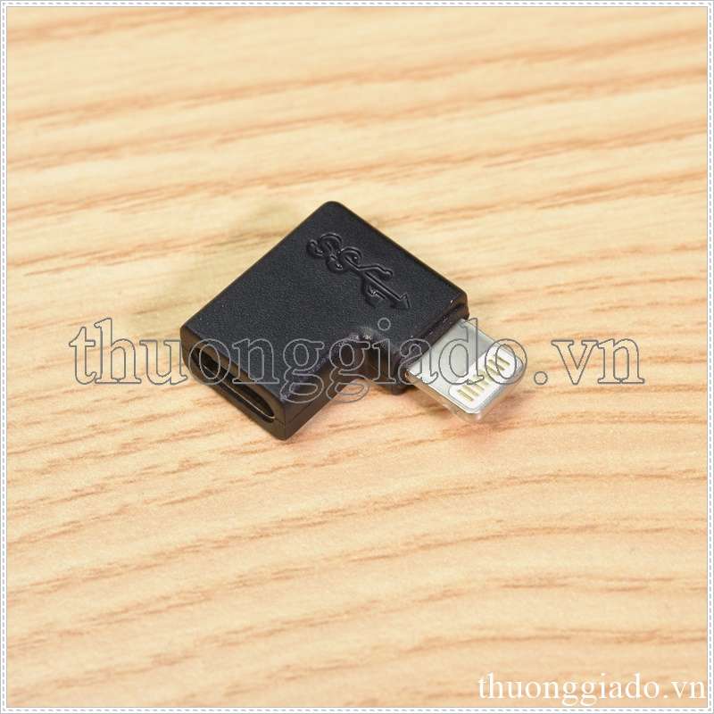 Đầu chuyển đổi Type C sang Lightning góc gập vuông góc 90 độ