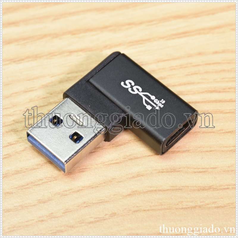 Đầu chuyển đổi USB Male sang Type C Female (tốc độ tối đa 10Gbps)